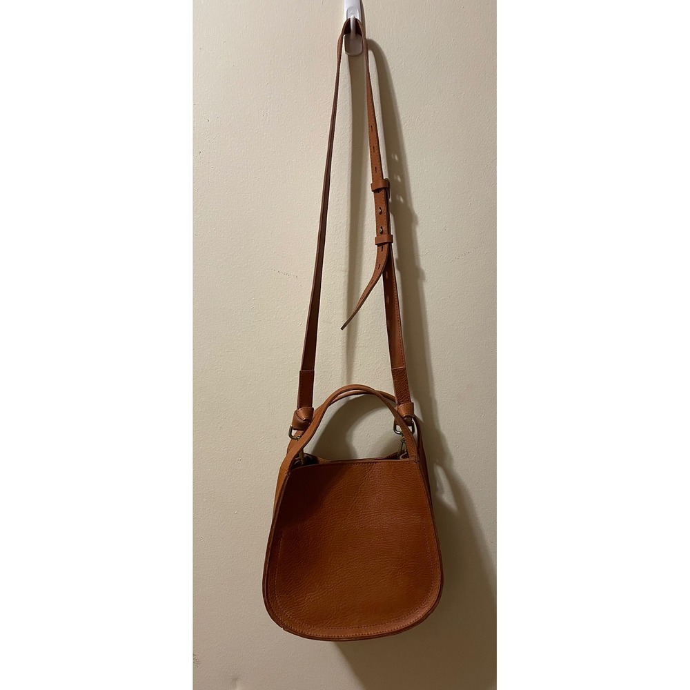 Madewell Sydney Brown Leather Convertible  Crossbody Bag Tote